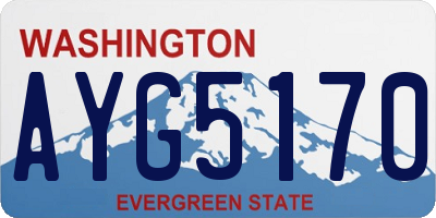 WA license plate AYG5170