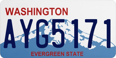 WA license plate AYG5171