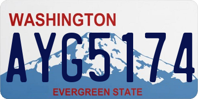 WA license plate AYG5174