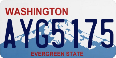WA license plate AYG5175