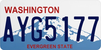 WA license plate AYG5177
