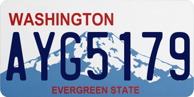 WA license plate AYG5179
