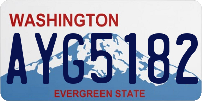 WA license plate AYG5182