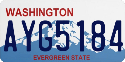 WA license plate AYG5184