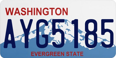 WA license plate AYG5185