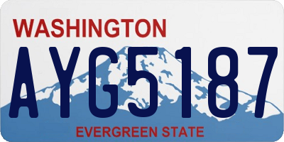 WA license plate AYG5187