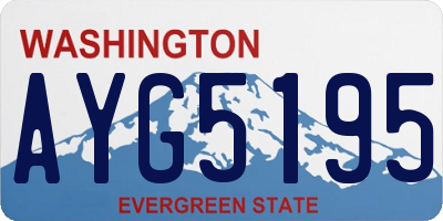 WA license plate AYG5195