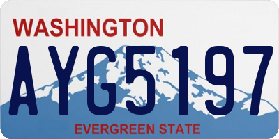 WA license plate AYG5197