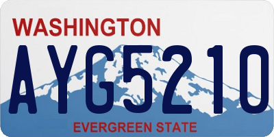 WA license plate AYG5210