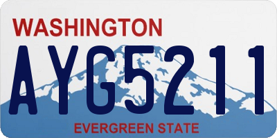 WA license plate AYG5211