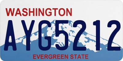 WA license plate AYG5212