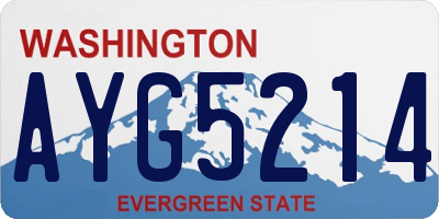 WA license plate AYG5214