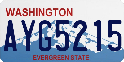 WA license plate AYG5215