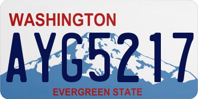 WA license plate AYG5217
