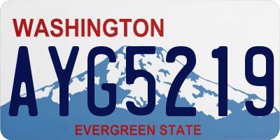 WA license plate AYG5219