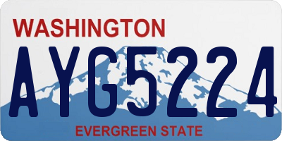 WA license plate AYG5224