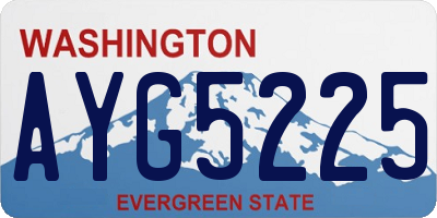 WA license plate AYG5225