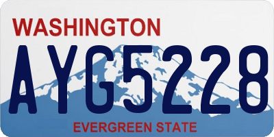 WA license plate AYG5228