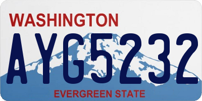 WA license plate AYG5232