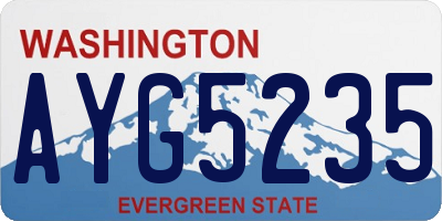 WA license plate AYG5235
