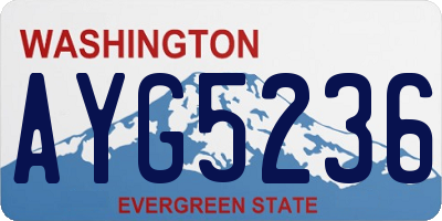 WA license plate AYG5236