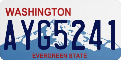 WA license plate AYG5241