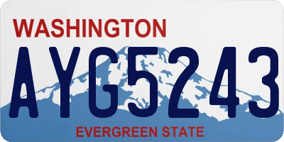 WA license plate AYG5243
