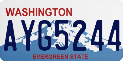 WA license plate AYG5244
