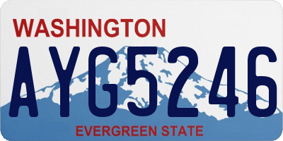 WA license plate AYG5246