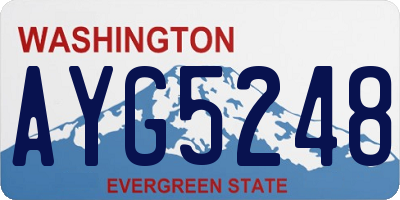 WA license plate AYG5248