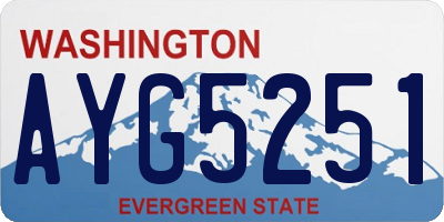 WA license plate AYG5251