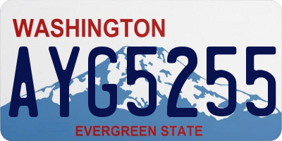 WA license plate AYG5255