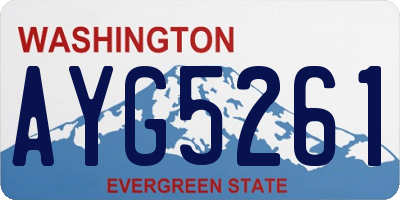 WA license plate AYG5261