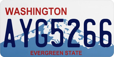 WA license plate AYG5266
