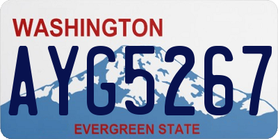 WA license plate AYG5267