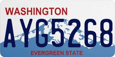 WA license plate AYG5268