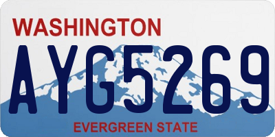 WA license plate AYG5269