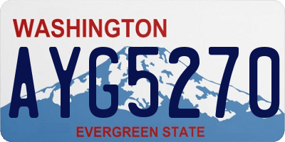 WA license plate AYG5270