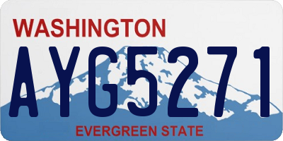 WA license plate AYG5271