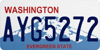 WA license plate AYG5272