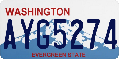 WA license plate AYG5274