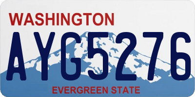WA license plate AYG5276