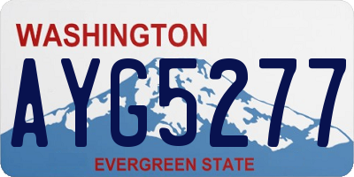 WA license plate AYG5277
