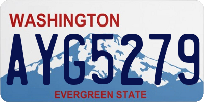 WA license plate AYG5279