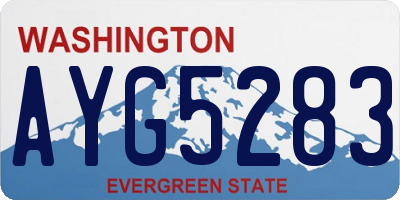 WA license plate AYG5283