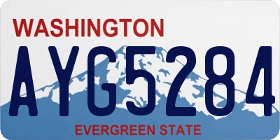 WA license plate AYG5284