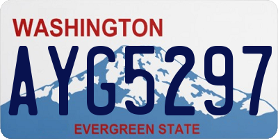 WA license plate AYG5297