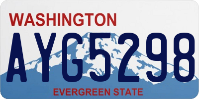 WA license plate AYG5298