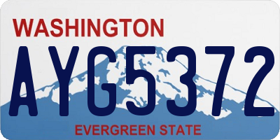WA license plate AYG5372