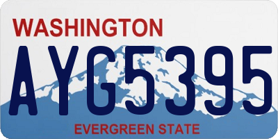 WA license plate AYG5395